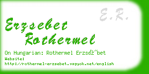 erzsebet rothermel business card